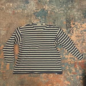 Levi's Vintage Clothing Navy and Cream Striped Top